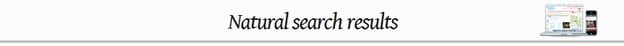5Natural search results