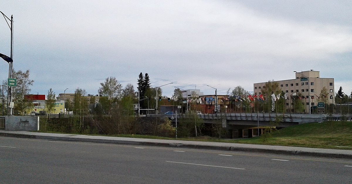 Bridges over the Chena River in Fairbanks