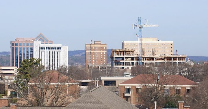 Downtown Huntsville, Alabama, skyline in 2023