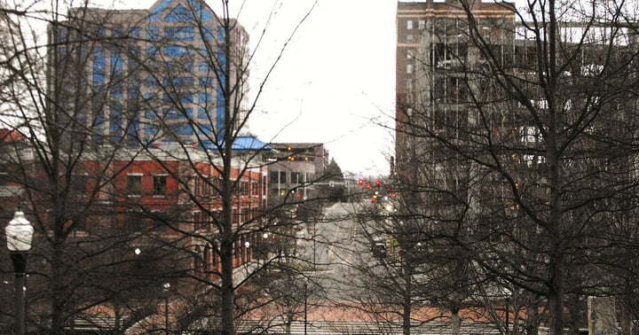 High-rise buildings in downtown Huntsville, Alabama