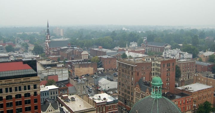 Downtown Lexington, Kentucky, from above