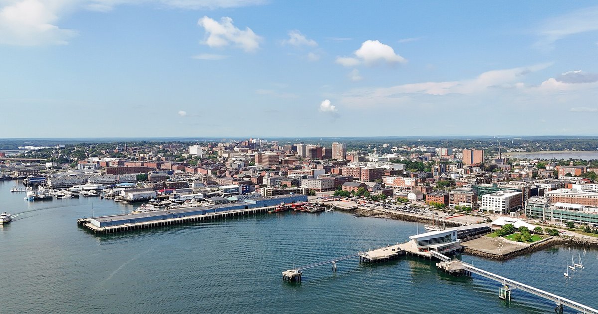 Portland, Maine, skyline across the harbor