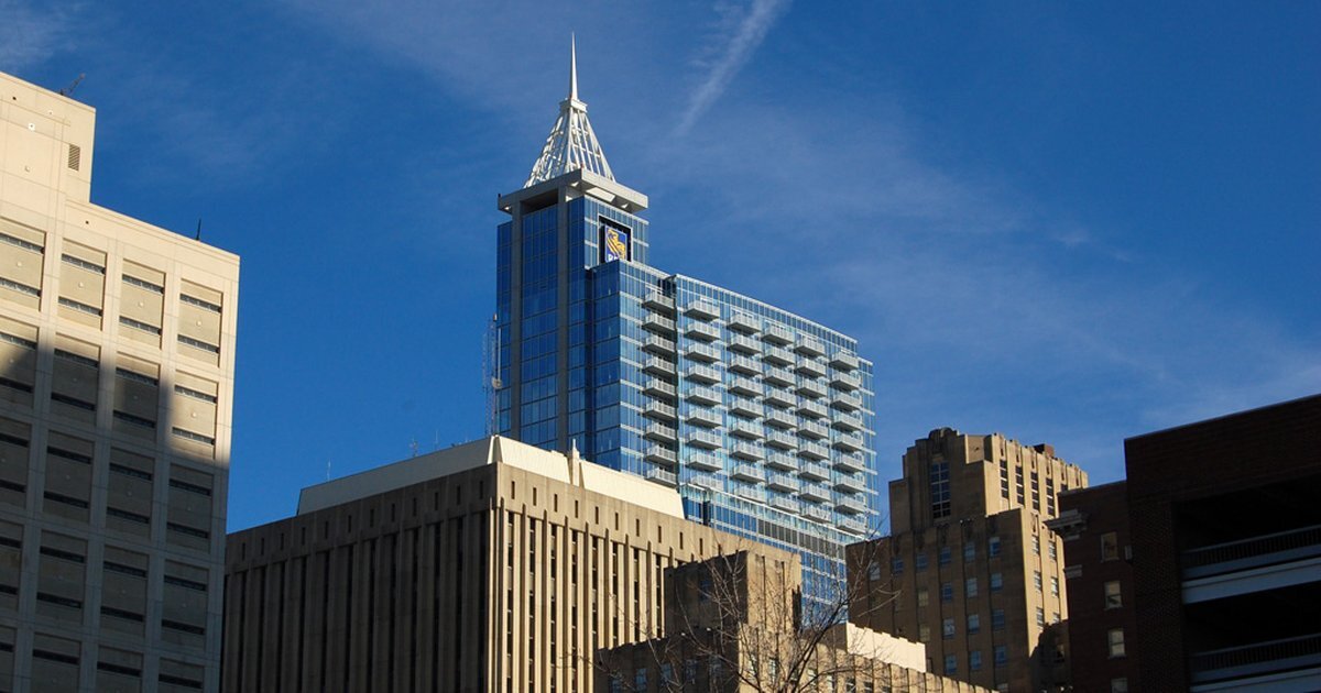 Downtown Raleigh, North Carolina, and the RBC Plaza tower