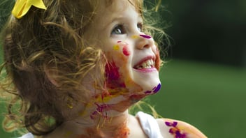 Children engaged in colorful hands-on play and learning activities