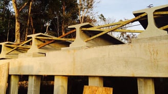 A road bridge under construction in Osceola County