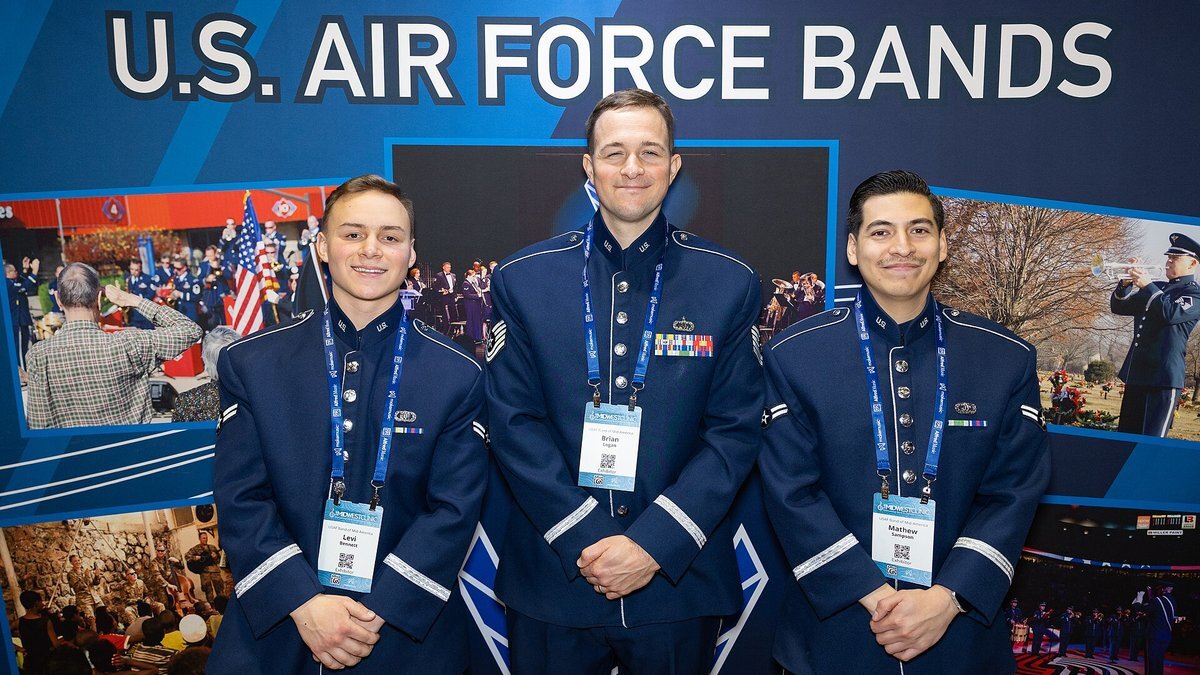 Members of the United States Air Force Bands in uniform