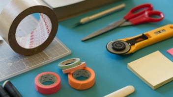 Handmade crafts and artisan goods displayed on a market table